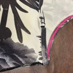 Lululemon Racerback Tank Top Black White Floral Print Athletic Size 6 24" Length Photo 5