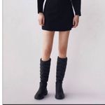 ZARA  Black Quilted Lug Sole Pull Tab Tall Winter Stylish Boots 6.5 US / EU 37 Photo 10