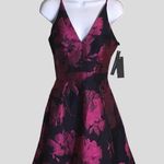 AQUA Women’s Floral Brocade V-Neck Strappy Dress with undercoat Sz. 0/XS NWT Photo 3
