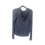 American Eagle American‎ Eagle Blue Soft and Sexy Plush Knit Hooded Henley Sweater Size Small Photo 2