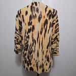 Chico's Chico’s Size 1 Open-Front Cardigan Jacket Animal Print Linen Blend Photo 4