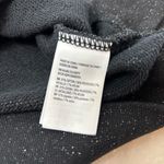 American Eagle  Outfitters Black Metallic Pullover Top Long Sleeve Slit‎ Sides M Photo 8