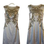 Sue Wong  Platinum Gray beaded Sequin cocktail dress size 0 NWT Photo 2