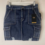 Ymi  Y2K Jean Cargo Midi Skirt Size 11/30 Juniors Photo 0