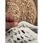 Zimmermann  woven leather lace up round toe espadrille Shoes, White, Size 39 Photo 6