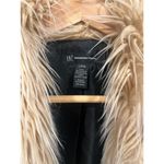 INC  Shaggy Boho Hippie Fur Vest Large Photo 3