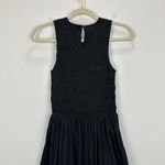Madewell The Melody Bubble Hem Smocked Midi Dress Poplin Cotton Black XXS NWT Photo 11