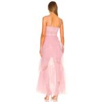 BCBGMAXAZRIA NWT BCBG MaxAzria Oly Corset Gown in Pink Rose Tiered Ruffle Tulle Dress 4 Photo 2