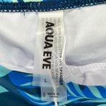 Aqua Eve Tankini Top Women L Blue Tropical Leaves Ruched Tummy Control Beach Size L Photo 12