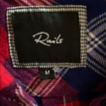 Rails Super Soft Checkered Long Sleeve Button Down Flannel Collared Shirt Photo 3