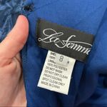 La Femme 27842 Blue Floral Lace Gown 8 Photo 5