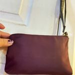 Kate Spade  Gala burgundy Nylon Double Zippered Wristlet Photo 5