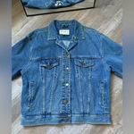 Eddie Bauer VTG Denim Jacket Jean Jacket Bomber Blue Cotton Size M Photo 1
