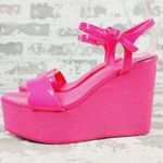 Madden Girl New  Theo-C Pink Wedge Heel Platform Sandals size 7.5 Photo 0