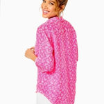 Lilly Pulitzer  Sea Coast Linen Blouse, Size Large, NIP Photo 1