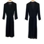 Raquel Allegra Tie Back Midi Dress Black 1 / S Photo 1