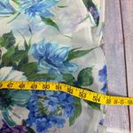 Vintage 70s Long Blue Floral Gown Avalon Classics Size 12 Maxi Long Sleeve Dress Photo 4