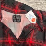Motherhood Maternity NWT Maternity Fashion Womens XL Flannel Dress 3/4 Sleeve Red & Black Plaid VNeck Photo 2