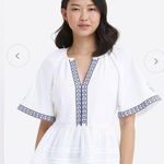 Draper James  Short Sleeve Embroidered Top Size M Photo 0