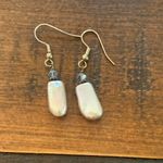 Artisan Handmade Cultured Freshwater Pearl Blue Silver Drop Earrings Hawaii Photo 3
