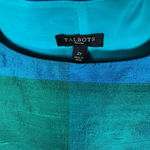 Talbots Sleeveless Blouse 100% Silk Jewel Toned Striped Women’s Size 2P (Petite) Photo 1