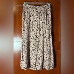 Abercrombie & Fitch Black and Tan Dot Print Skirt With Slit Size Medium Photo 8