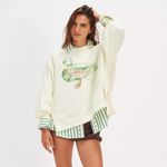 Free People We the Free Graphic Camden Pullover in Mallard Combo. Size S. NEW WITH TAG Photo 4