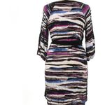 Daisy Fuentes  colorful print challis shift dress size XL Photo 2