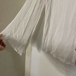 L'Academie chiffon sheer button down shimmer top size Medium Photo 4