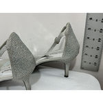 Pierre Dumas Womans 10 M Silver Rhinestone Strappy Open Toe Sandals Photo 3
