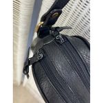 Etienne Aigner Vintage Black Leather Crossbody Bag Gold Medallion 80s 90s Photo 9