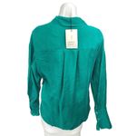 NEW Sovere Arlo Women's Green Long Sleeve Faux Wrap Shirt Blouse Top Size S Photo 1