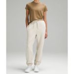 Lululemon Love Curved-Hem Crewneck T-Shirt Pima Cotton Camel Brown size 10 Photo 1