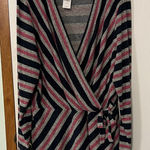 Lane Bryant Striped Faux Wrap Sweater Blouse Size 22/24 Photo 0