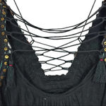 Free People  Dakota Embellished Lace Up Tank Top S Photo 8
