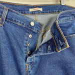 Levi's  Wedgie‎ Skinny Jeans 20W Dark Wash Denim Ankle Button Fly Fray Distressed Photo 7