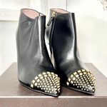Gucci  Coline Leather Studded Pointed Stilettos Ankle Boots Black Women's 40 / 9 Photo 3