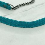 Blue Perforated Faux Leather Chain Handbag Strap Replacement ✨ Photo 6