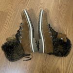 Sam Edelman  Bowen Brown Leather Fur Lined Lace Up Boots Size 7.5 Photo 5