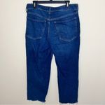 Old Navy  high rise OG loose Blue Denim Jeans women’s size 12 dark wash raw hem Photo 5