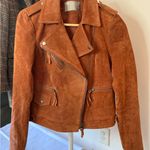 ASOS  Women's Suede Biker Jacket - Burnt Orange Photo 0