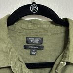 J.Crew Wren Slim Shirt in Baird McNutt Irish Linen in Rich Olive - Size 12 Photo 3