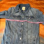 Avec Les Filles  embroidered Follow me Blue Denim Jacket XS button front Photo 13