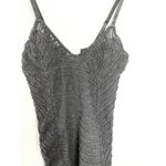Free People Intimately  Slip Dress Size S Semi Sheer metallic cami mini dress Photo 4