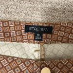 Etcetera  Women's Brown Geometric Straight Leg Pants Photo 2