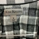 kim rogers  Black and White Plaid Button Down Shirt Photo 3