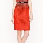 J.Crew Factory Red Optic Graphic Dot Sheath Dress Photo 0