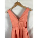 L'ATISTE Peach V Neck Dress Size Small Photo 6