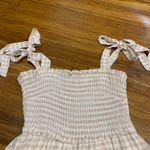 Altar'd State Gingham Smocked Tiered Sundress Tie Strap Pink White Women Size S Photo 1