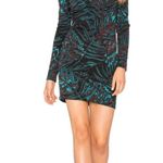 Mara Hoffman Herbarium Jacquard Fitted Long Sleeve Dress in Teal Multi Photo 0